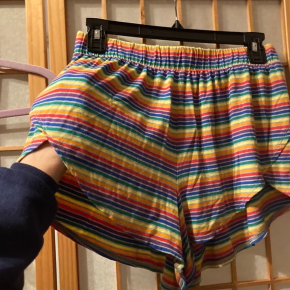 Old Navy XS Rainbow & Gray Pride Stripe Tank and Shorts Summer Pajama Set - Picture 4 of 6